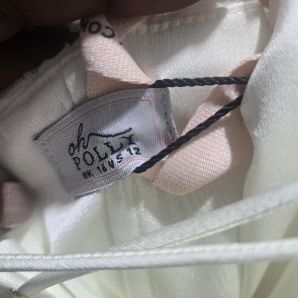 Oh Polly Ivory Textured Mini Dress - Picture 6 of 9